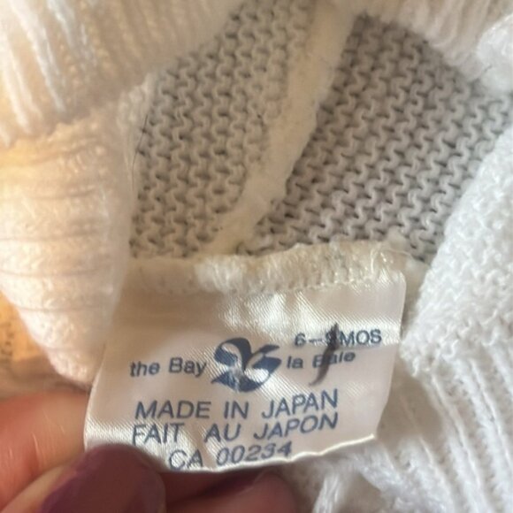 Vintage Hudson’s Bay The Bay Baby Knitted One Piece Sleeper 6-9 Months - Picture 2 of 9